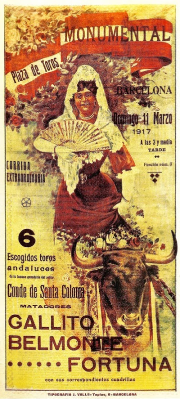 Barcelona 1917:Gallito, Belmonte y Fortuna