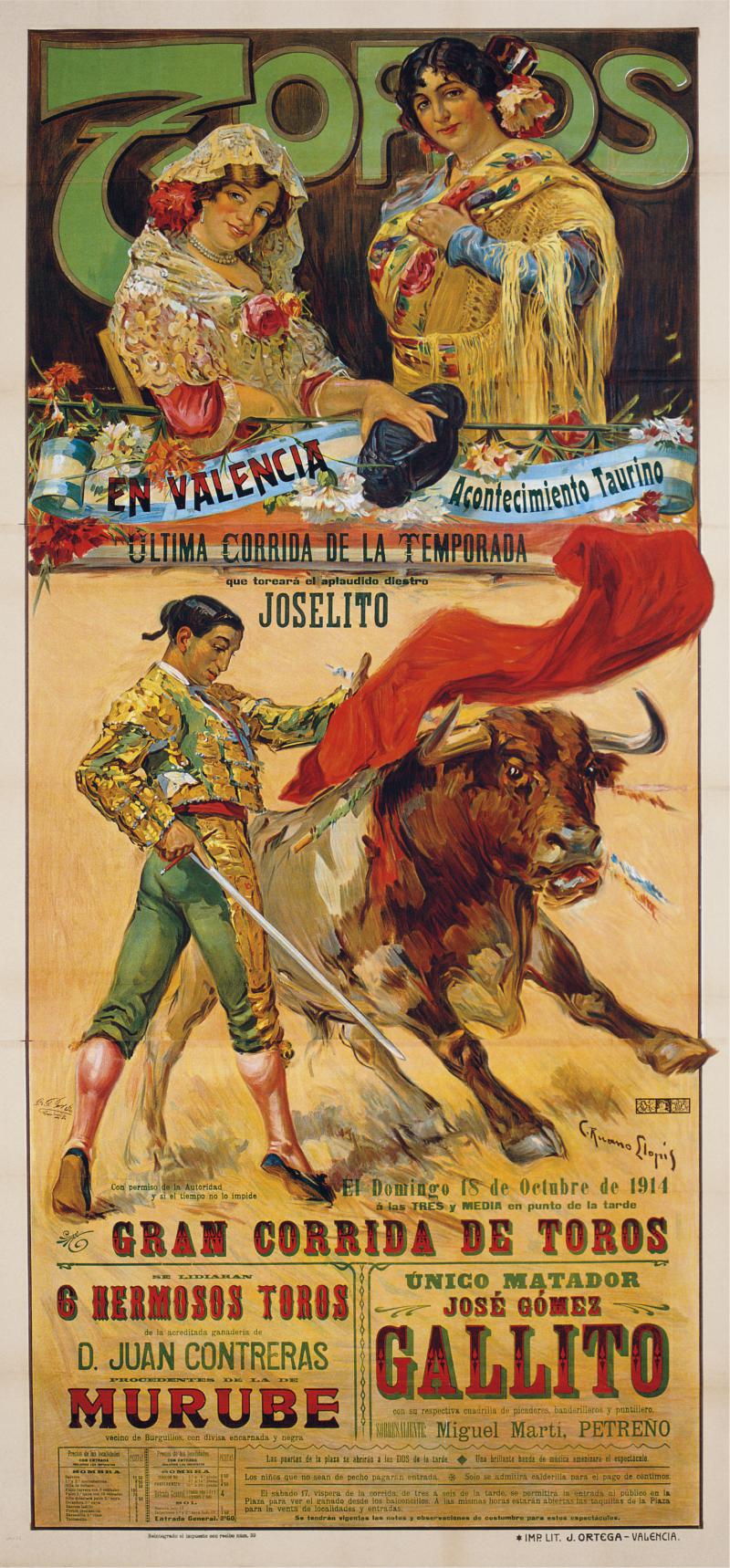 Valencia 1914: Gallito cierra la temporada de con una encerrona #CentenarioJoselito