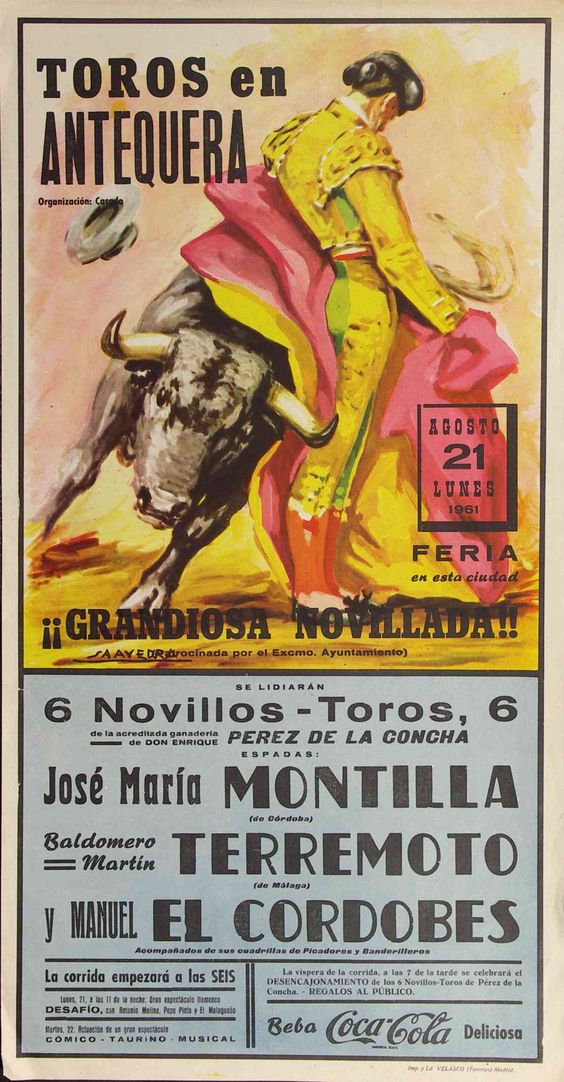 Antequera 1961:Montilla, Terremoto y El Cordobés