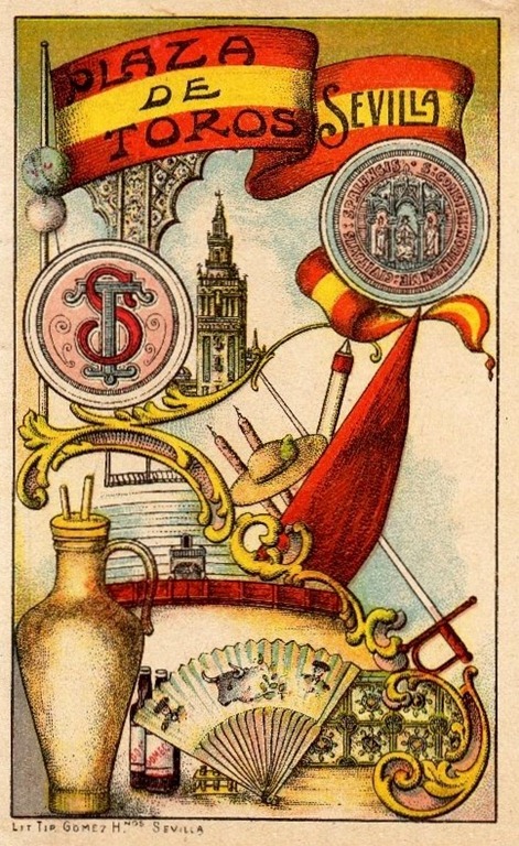 Portada de un programa de mano de una corrida de Sevilla del año 1914