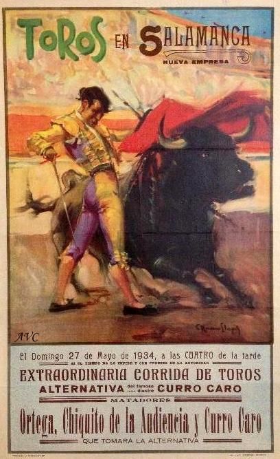 Salamanca 1934:Ortega, Chiquito de la Audiencia y Curro Caro