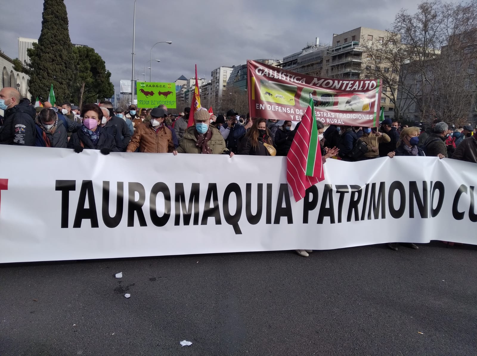 LA TAUROMAQUIA, PRESENTE EN LA GRAN MANIFESTACIÓN POR EL MEDIO RURAL