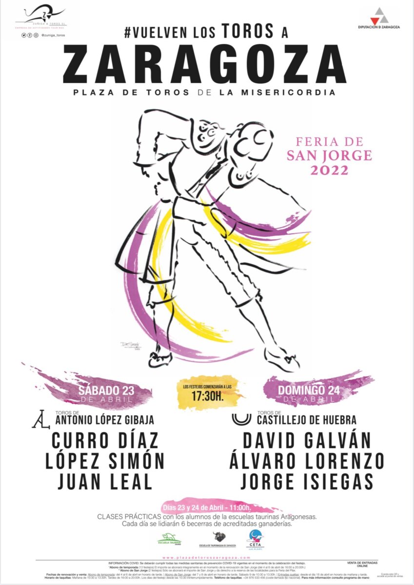 Los toros vuelven a Zaragoza: presentados los carteles de San Jorge
