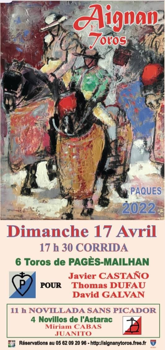 Pâques à AIGNAN 2022: corrida de toros