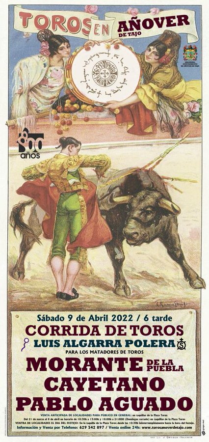 CARTEL CORRIDA DE TOROS EN AÑOVER DE TAJO