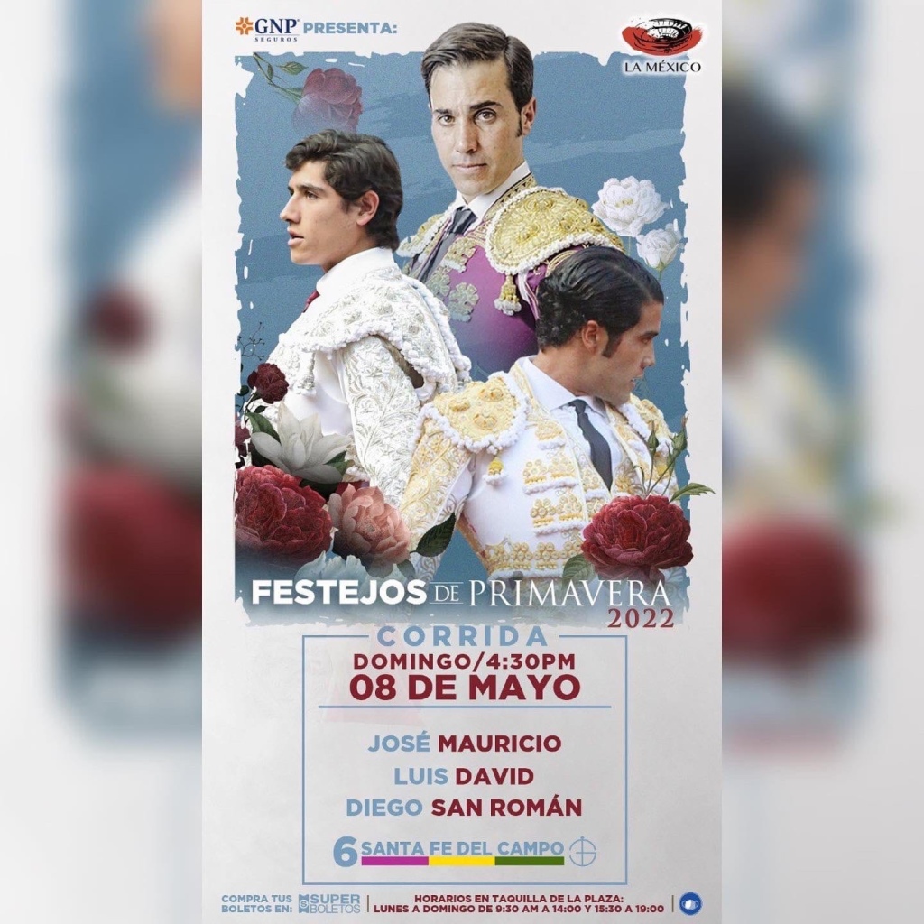Luis David sustituye a Emilio de Justo el próximo 8 de mayo en la Plaza México