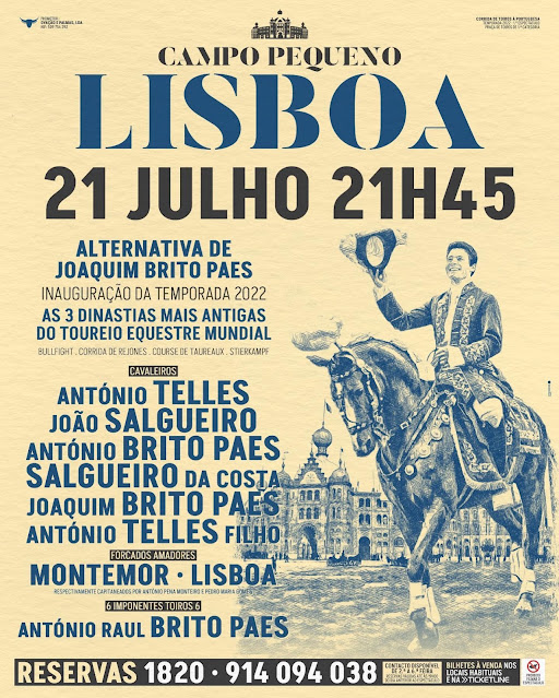 Cartel de la inauguración de la temporada en Campo Pequeno