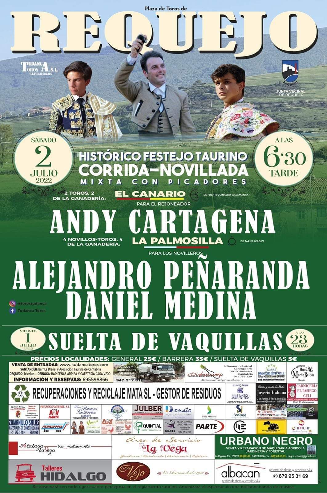 Requejo,Cantabria 2 de julio:festejo mixto con picadores