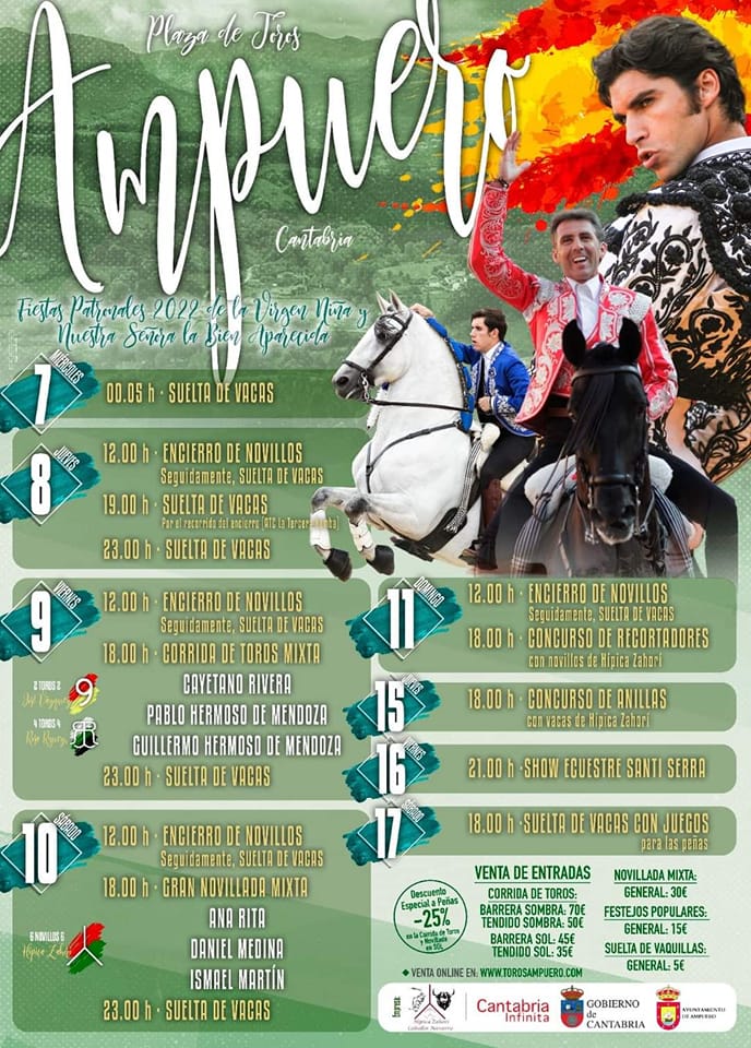Cartel de la feria taurina de Ampuero