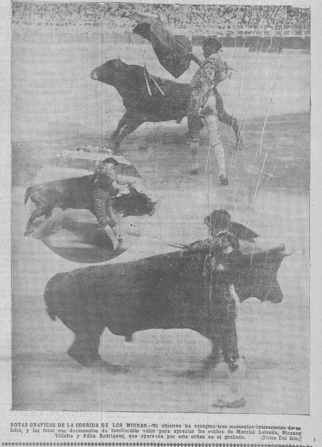 En tal día como hoy de 1928 el torero santanderino Félix Rodríguez cortó las dos orejas y el rabo a «Mejicano» de Miura en Santander