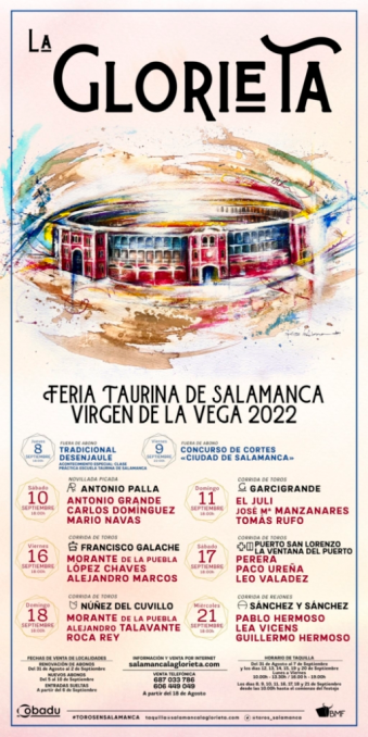 Carteles oficiales de la Feria Taurina de Salamanca 2022