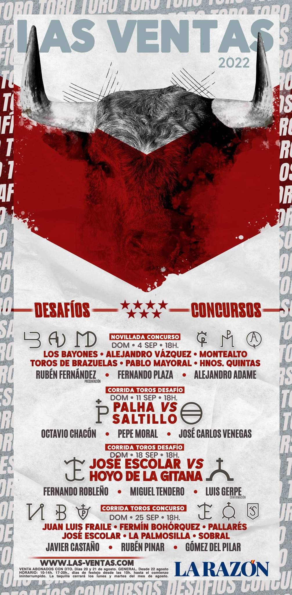 Plaza 1 presenta los carteles de septiembre, el mes del torismo en Las Ventas