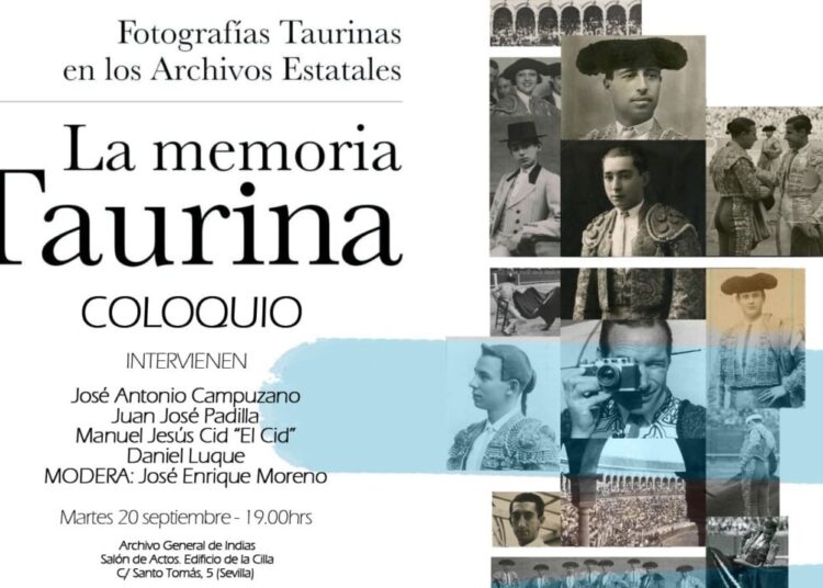 José Antonio Campuzano, Padilla, El Cid y Luque, coloquio en el Archivo de Indias de Sevilla
