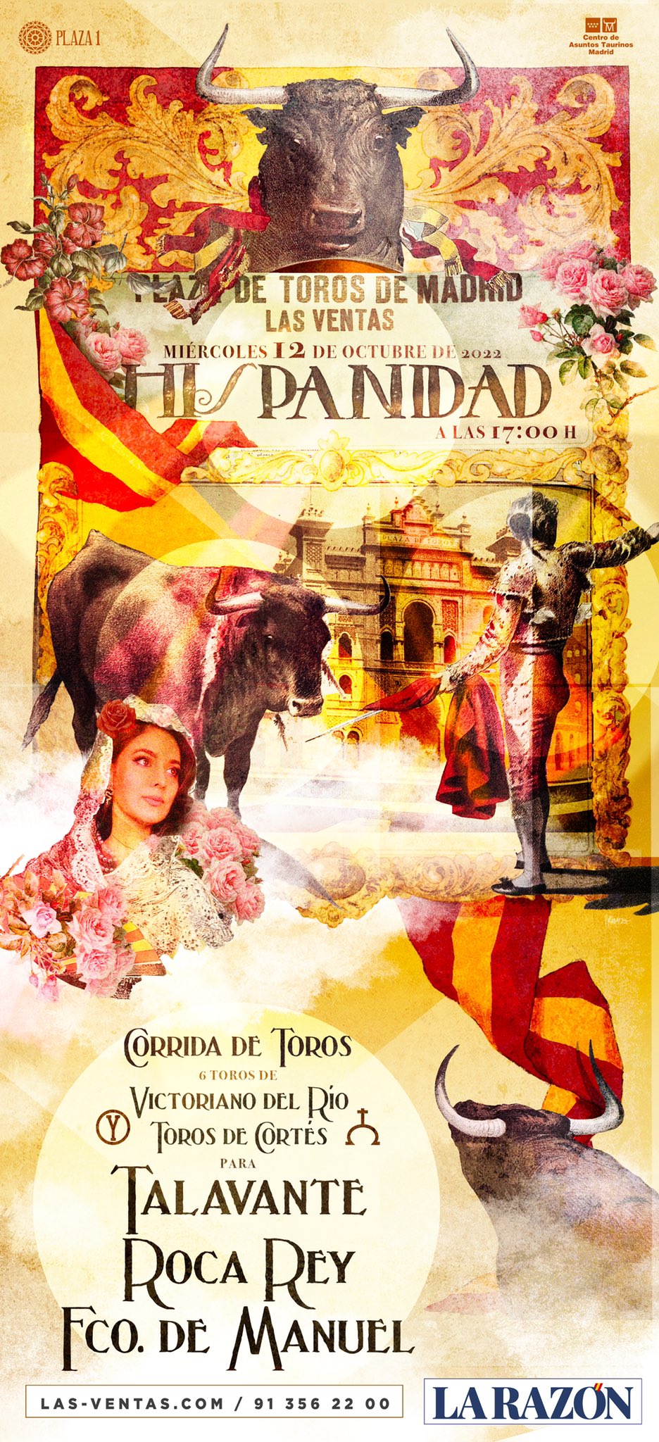 Las Ventas se inspira en su cartel inaugural para anunciar la corrida de la Hispanidad