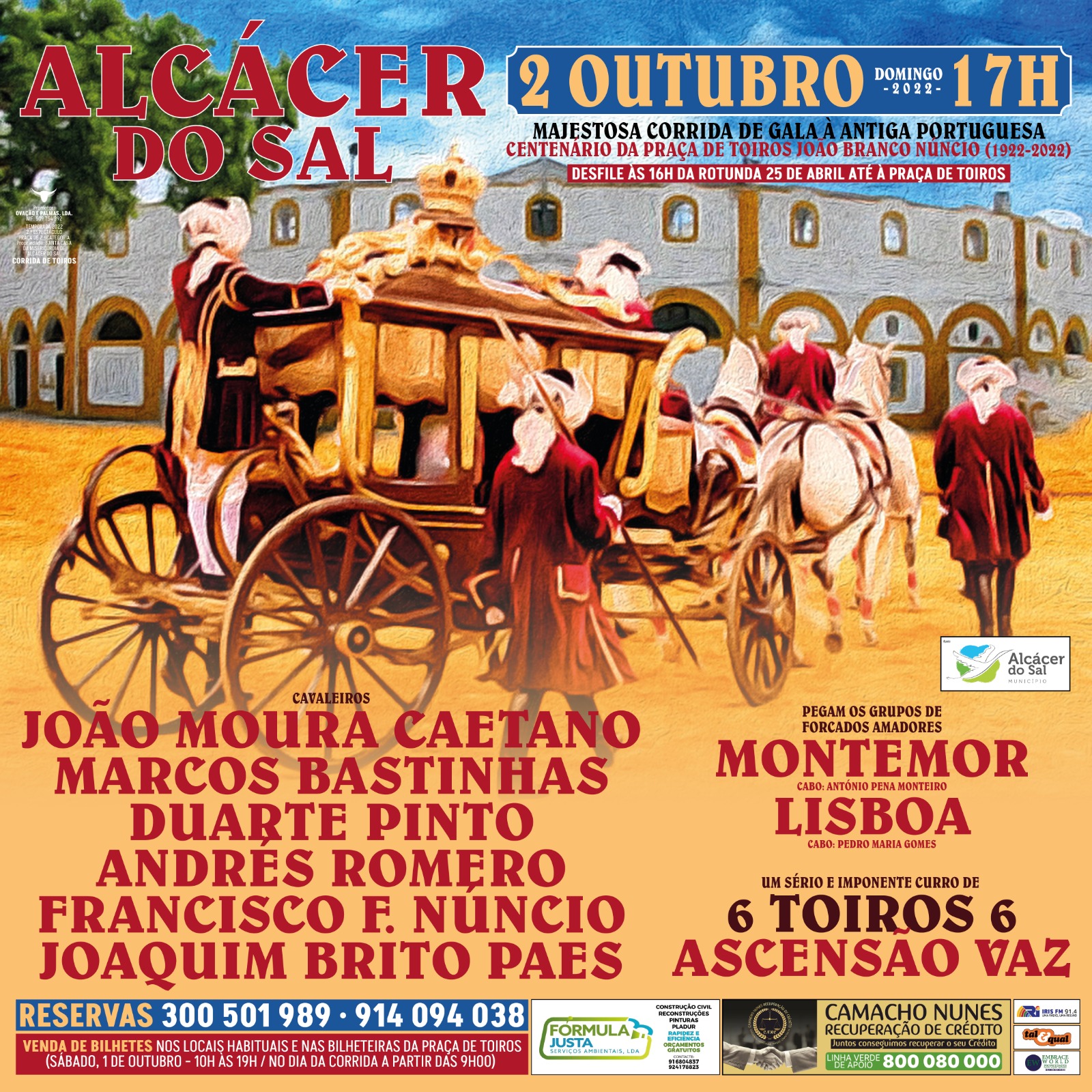 Hoy en Alcácer: Gala à Antiga Portuguesa celebra los 100 años de la plaza «João Branco Núncio»