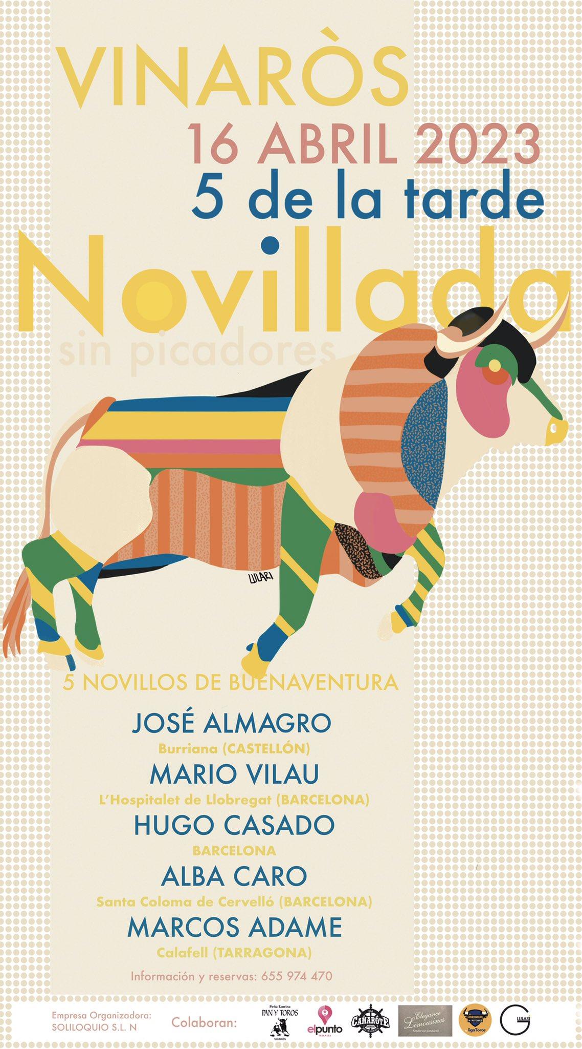 CARTEL NOVILLADA EN VINARÓS