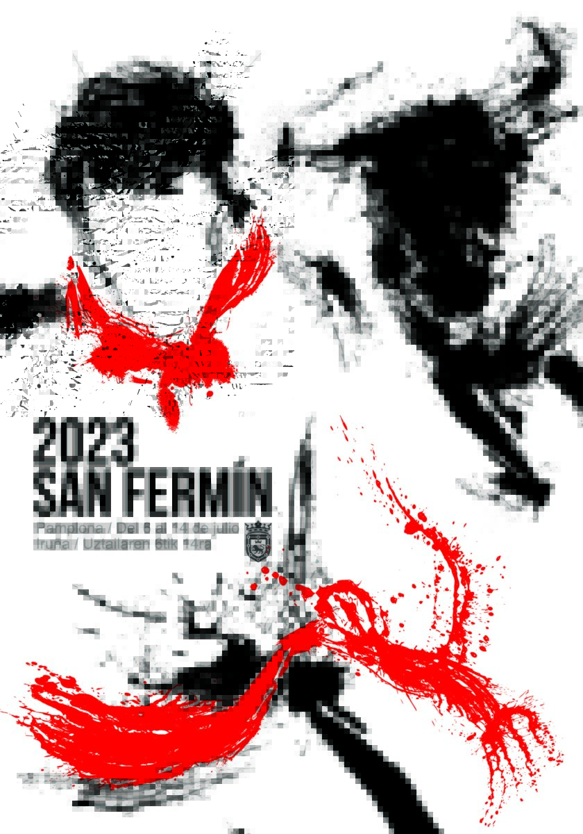 El encierro, protagonista del cartel de las fiestas de San Fermín