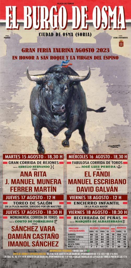 Feria Taurina de el Burgo de Osma. Soria es taurina!