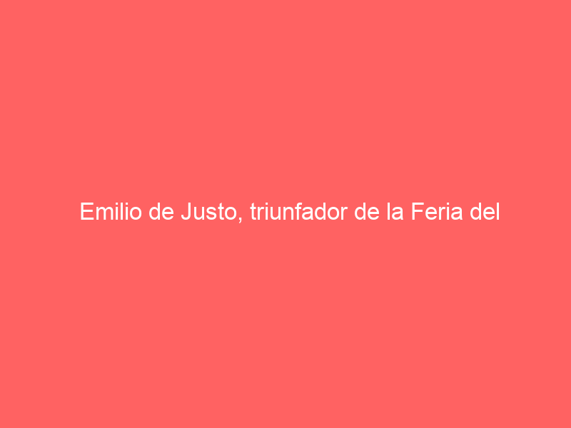 Emilio de Justo, triunfador de la Feria del Pilar; Borja Jiménez, mejor faena del abono