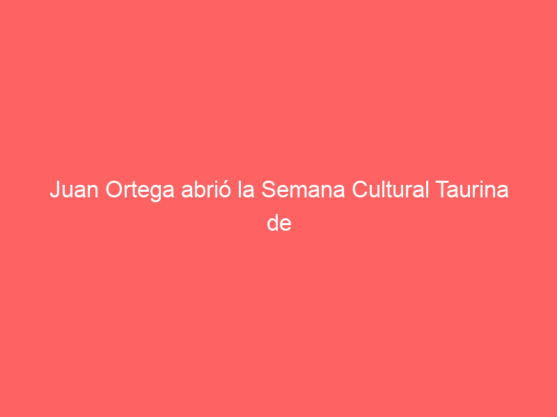 Juan Ortega abrió la Semana Cultural Taurina de Almodóvar con una tertulia junto a Noelia López