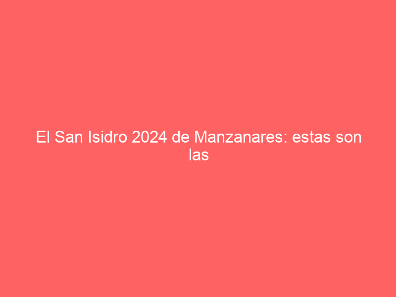 El San Isidro 2024 de Manzanares: estas son las tres tardes que toreará en la Feria