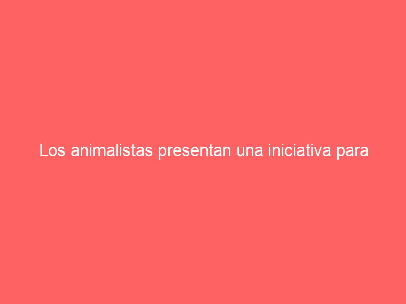 Los animalistas presentan una iniciativa para derogar la ley de la tauromaquia