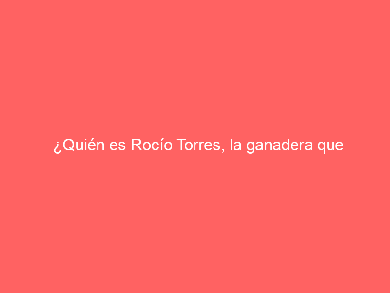 ¿Quién es Rocío Torres, la ganadera que compró a Ortega Cano sus toros de Yerbabuena por cinco millones?