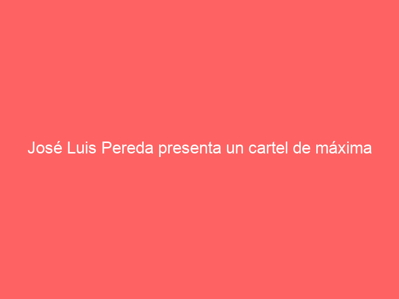 José Luis Pereda presenta un cartel de máxima altura para el 27 de abril en Mérida