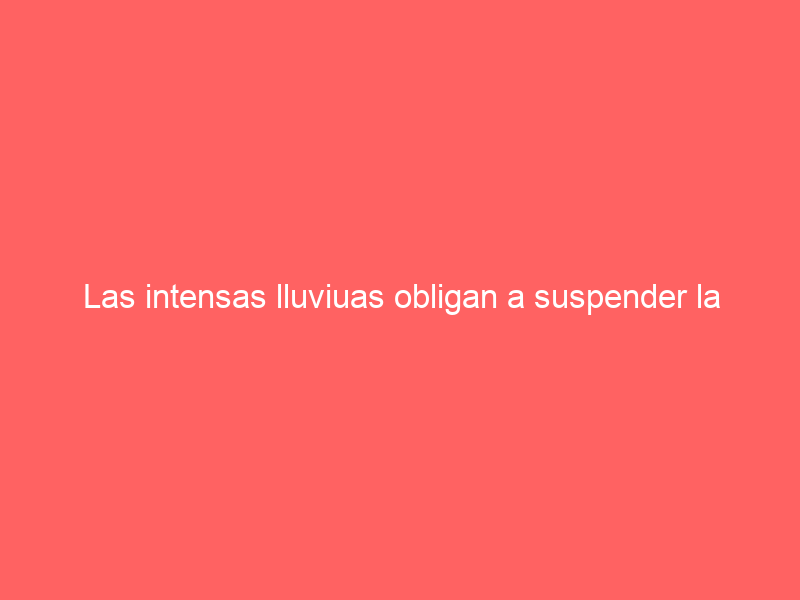 Las intensas lluviuas obligan a suspender la Picassiana