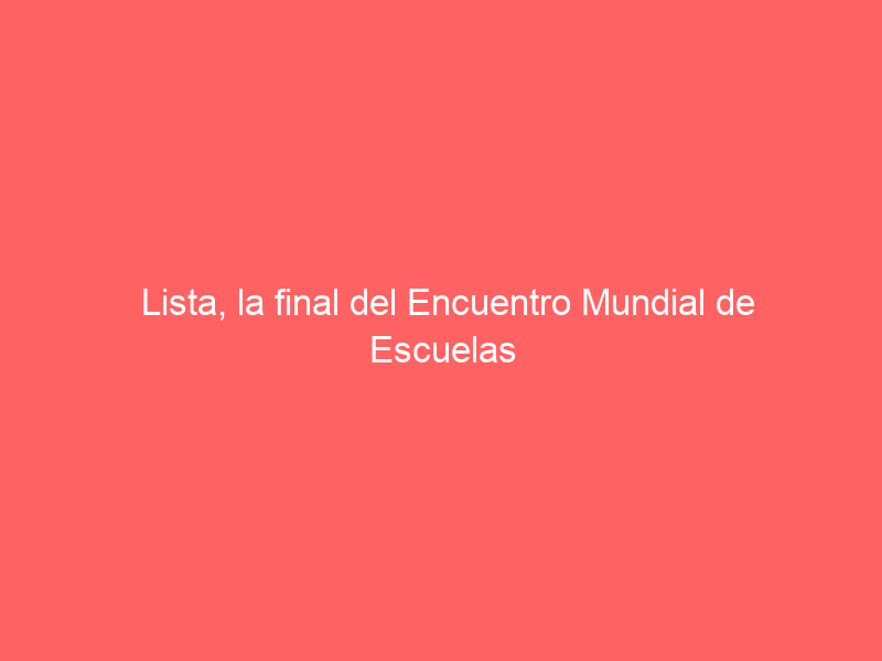Lista, la final del Encuentro Mundial de Escuelas Taurinas a darse este martes 30 en la “San Marcos”
