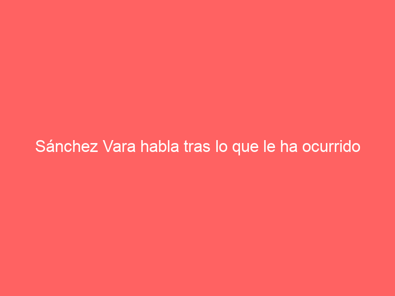 Sánchez Vara habla tras lo que le ha ocurrido con un toro de Conde de la Corte
