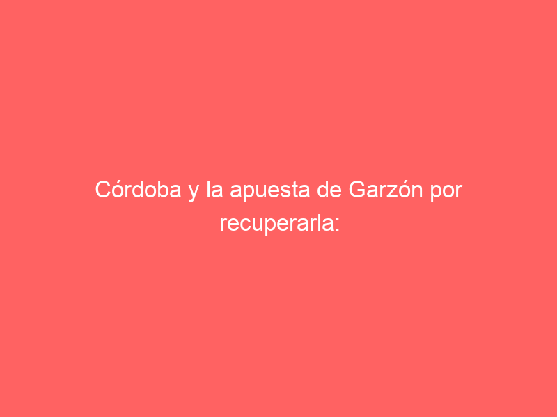 Córdoba y la apuesta de Garzón por recuperarla: arranca una Feria de la Salud decisiva