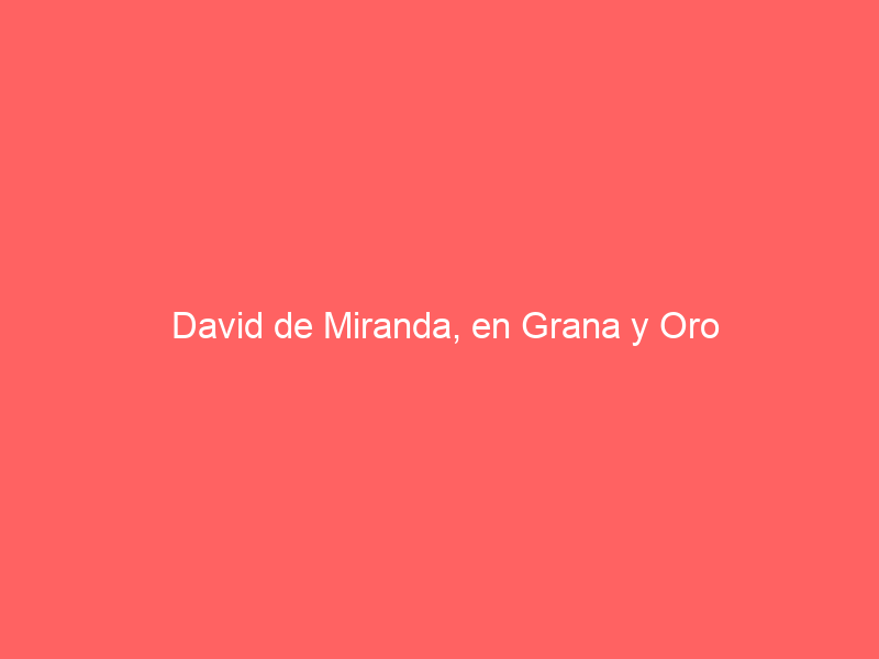 David de Miranda, en Grana y Oro