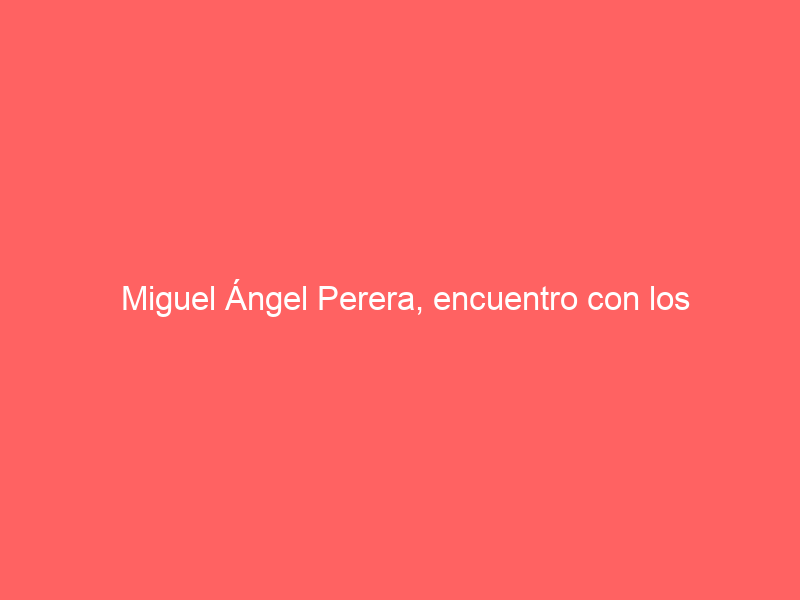 Miguel Ángel Perera, encuentro con los aficionados en Las Ventas este martes