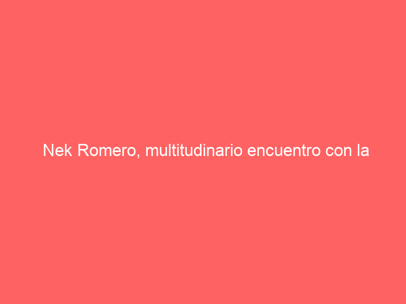 Nek Romero, multitudinario encuentro con la afición valenciana previo a la novillada de este sábado