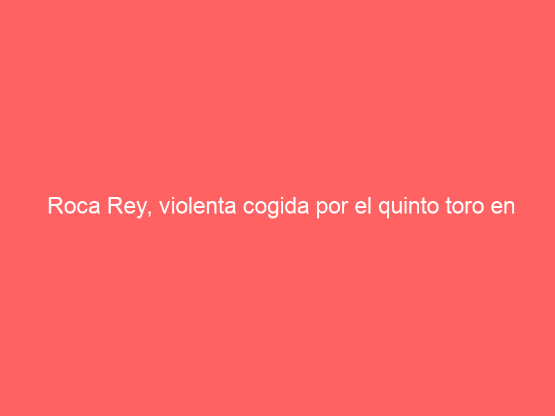 Roca Rey, violenta cogida por el quinto toro en Toledo