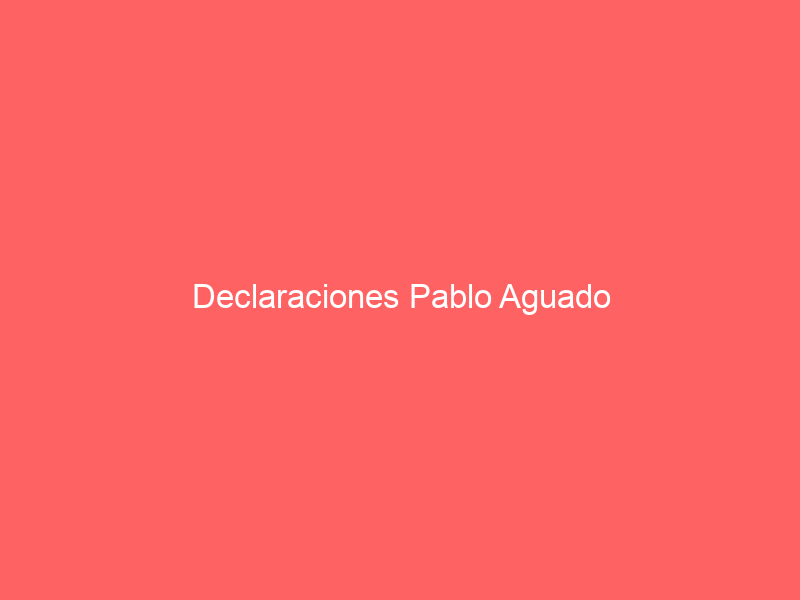 Declaraciones Pablo Aguado