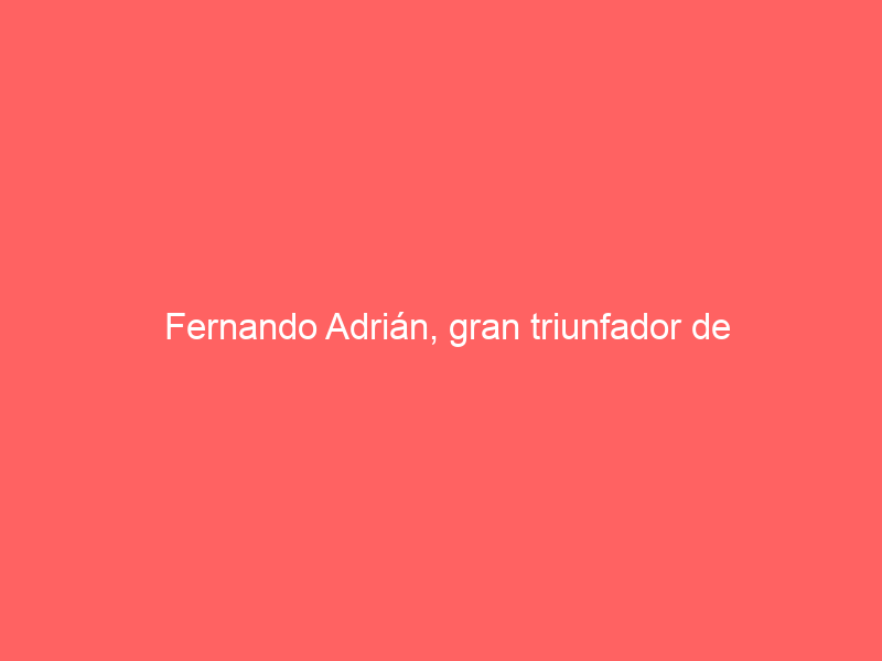 Fernando Adrián, gran triunfador de Beneficencia, fue protagonista en los Informativos de Telemadrid