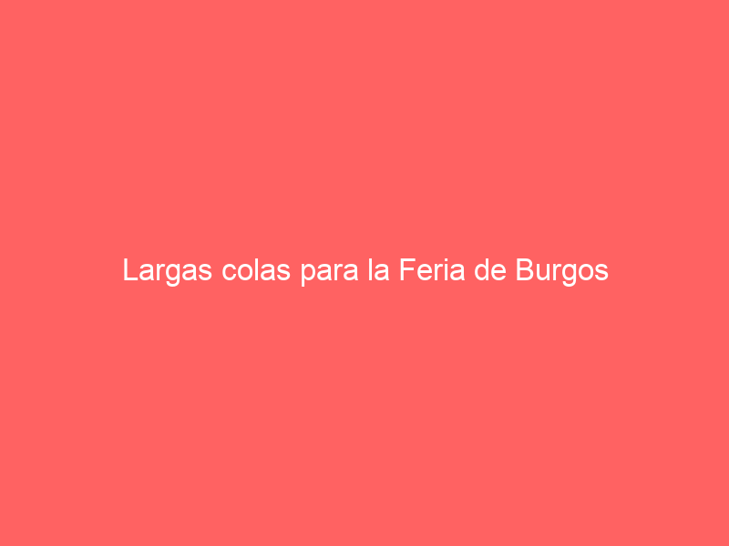 Largas colas para la Feria de Burgos