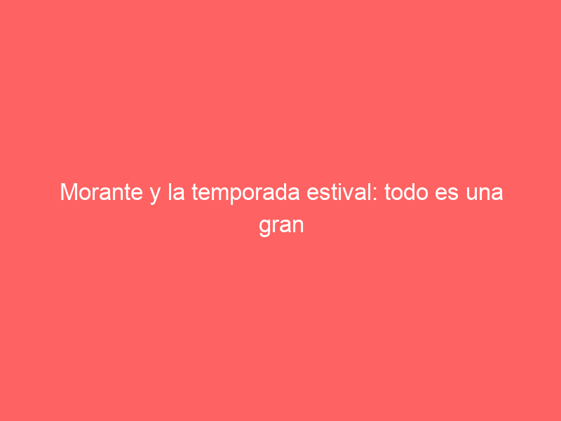 Morante y la temporada estival: todo es una gran incertidumbre