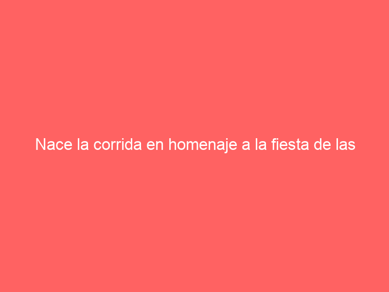 Nace la corrida en homenaje a la fiesta de las Hogueras de San Juan