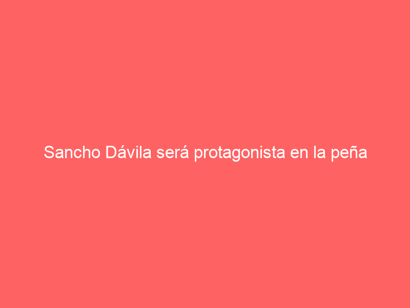 Sancho Dávila será protagonista en la peña Paco Moreno de Linares