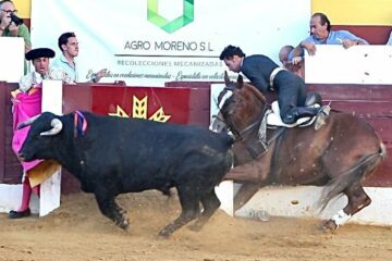 Sacrificado un caballo del rejoneador Leonardo Hernández en Zafra tras partirse una mano