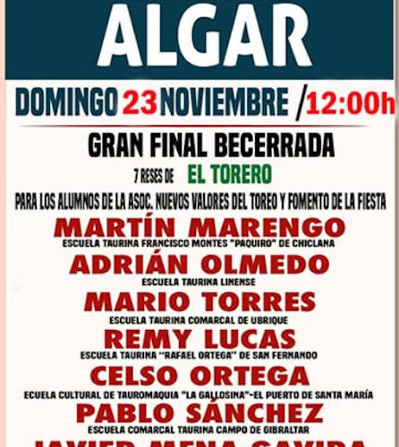 CARTEL FESTEJO TAURINO EN ALGAR