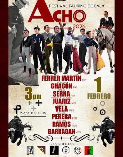 CARTEL FESTIVAL TAURINO EN ACHO