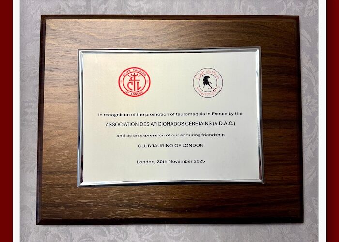 El reportaje de Andrew Moore… Hermanamiento del Club Taurino of London y la Asociación de Aficionados de Céret