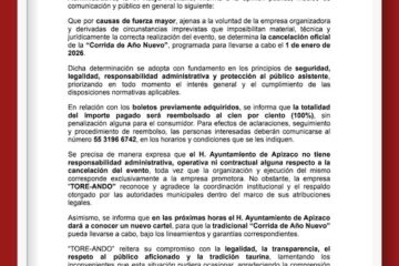 Tore-ando canceló la Corrida de Año Nuevo en la Monumental de Apizaco,  habrá novillada sin picadores
