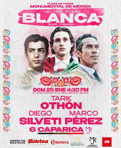 CARTEL CORRIDA BLANCA – MÉRIDA -YUCATAN
