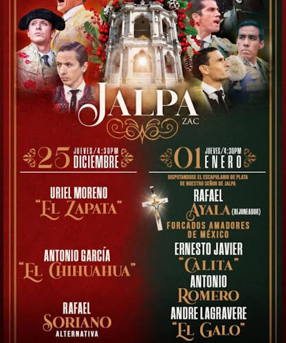 CARTEL FERIA TAURINA DE JALPA