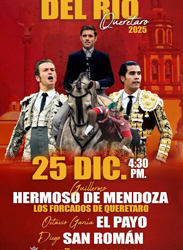 CARTEL CORRIDA DE TOROS MIXTA EN SAN JUAN DEL RÍO – QUERETARO
